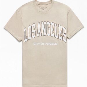 PacSun Tan Los Angeles Short Sleeve Tee